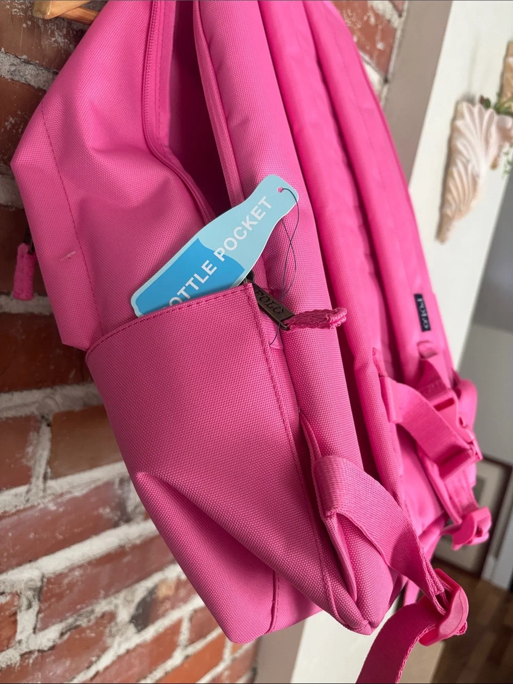 Polo by Ralph Lauren Hot Pink Kids Backpack with Bear Patch